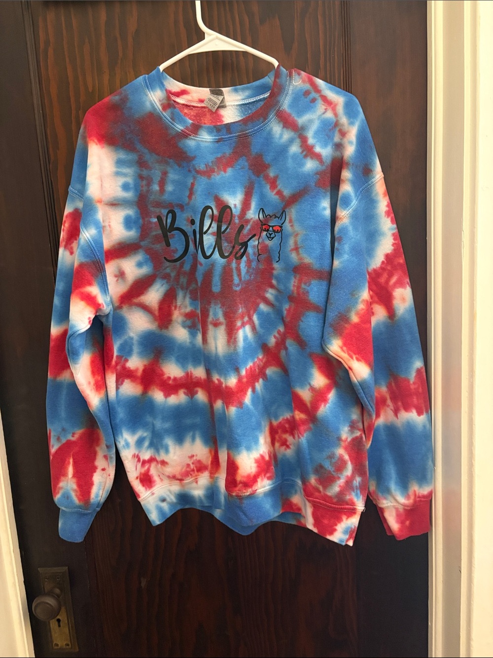 Gildan Tie-Dye Sweatshirt - Blue & Red